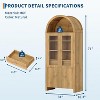 71" Tall Arched Kitchen Pantry Cabinet, Modern Farmhouse Storage Cabinet with Adjustable Shelves, Hidden Drawer & Acrylic Doors, Wooden Cupboard - 2 of 4