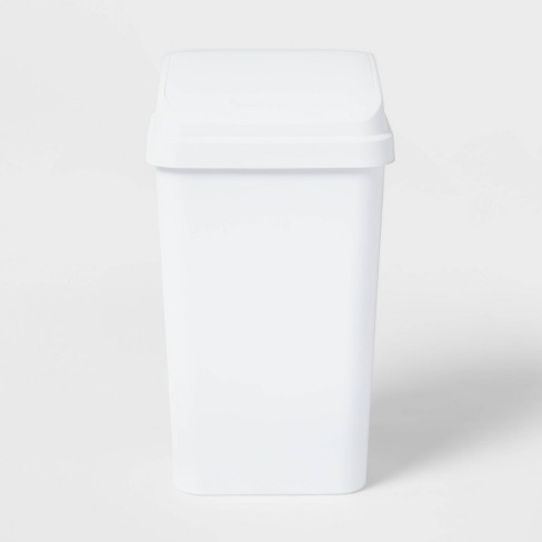 Kitchen Trash Can 13 Gallon with Swing Lid, Plastic Tall Garbage