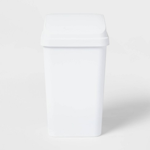 Hefty 13-Gallons White Plastic Kitchen Trash Can with Lid Indoor in the Trash  Cans department at