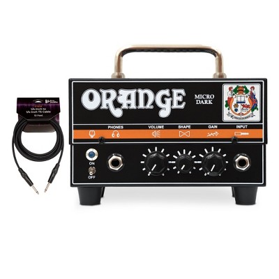 Orange Amplifiers Micro Dark Terror 20 Watt Tube Preamp Hybrid Amp Head Bundle