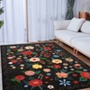 Floral Washable Area Rug - Non-Slip Low-Pile Carpet for Living Room, Bedroom, Kitchen & Dining Room - 2 of 4