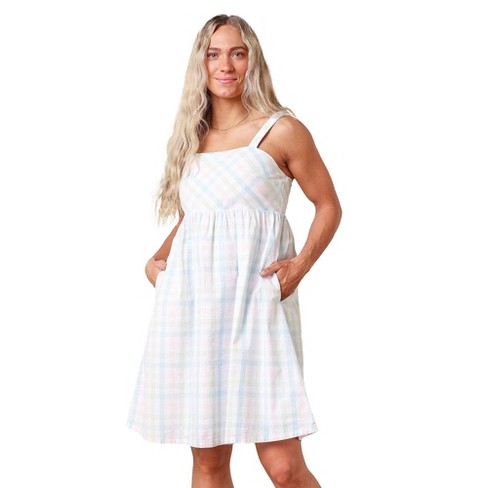 Hope & Henry Women's Organic Sleeveless Seersucker Sundress : Target