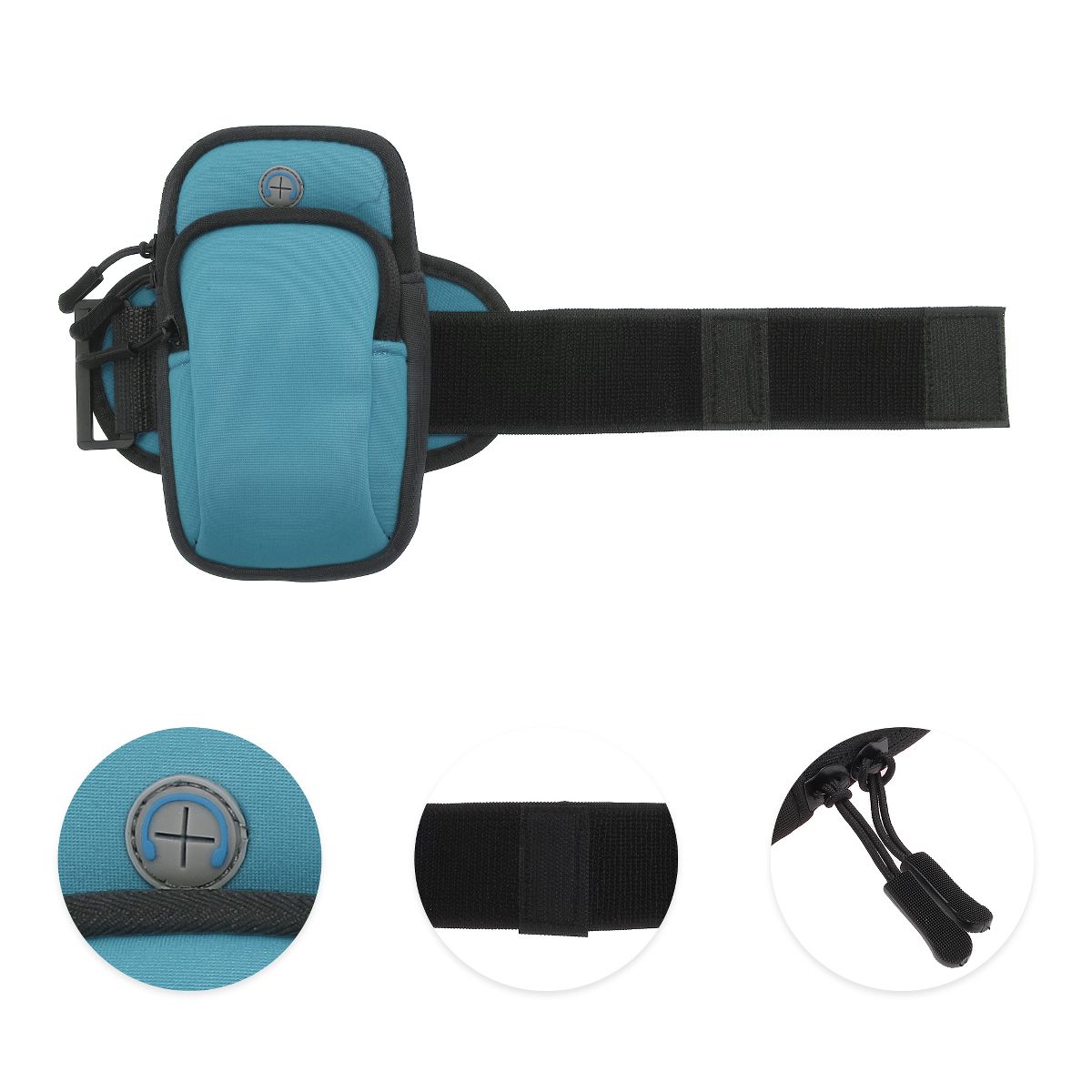 Unique Bargains Convenient Phone Holder Arm Bands with Zipper 1 Pc - thumbnail 7