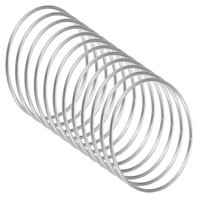 Unique Bargains Metal Electroplating Macrame Crafting Crafts Hoop 12 Pcs