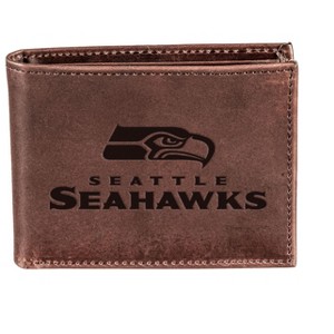 Evergreen NFL Seattle Seahawks Brown Leather Bifold Wallet Officially Licensed with Gift Box - 1 of 1