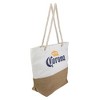 Northlight 19.25" Corona Canvas and Burlap Beach Tote Bag with Rope Handles - 2 of 4
