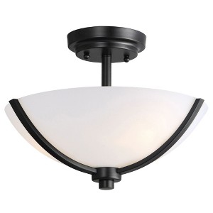 Maxim Lighting Deven 3 - Light Semi-Flush Mount in  Black - 1 of 4