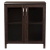 Sintra Modern and Contemporary Sideboard Storage Cabinet with Glass Doors - Dark Brown - Baxton Studio - image 2 of 4