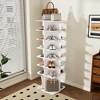 VYNXARIA 360¡ã Rotating Shoe Rack Tower - 7-Tier Organizer for 28 Pairs of Shoes in White - 2 of 4