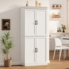 Garvee Pantry Cabinet, 70" Tall Kitchen Storage Cabinets with 4 Doors, Adjustable Shelves, Tall Cupboard for Bathroom, Dining Room - 3 of 4