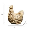 Classic Home and Garden Indoor/Outdoor Cement Planter with Drainage Hole, Rooster Chicken, Tan, 5" - 3 of 3