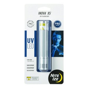 Nite Ize INOVA X5 UV LED Flashlight - Durable Aluminum UV Torch with Versatile Use - Shockproof, Crushproof & Water-Resistant UV Flashlight - 1 of 4