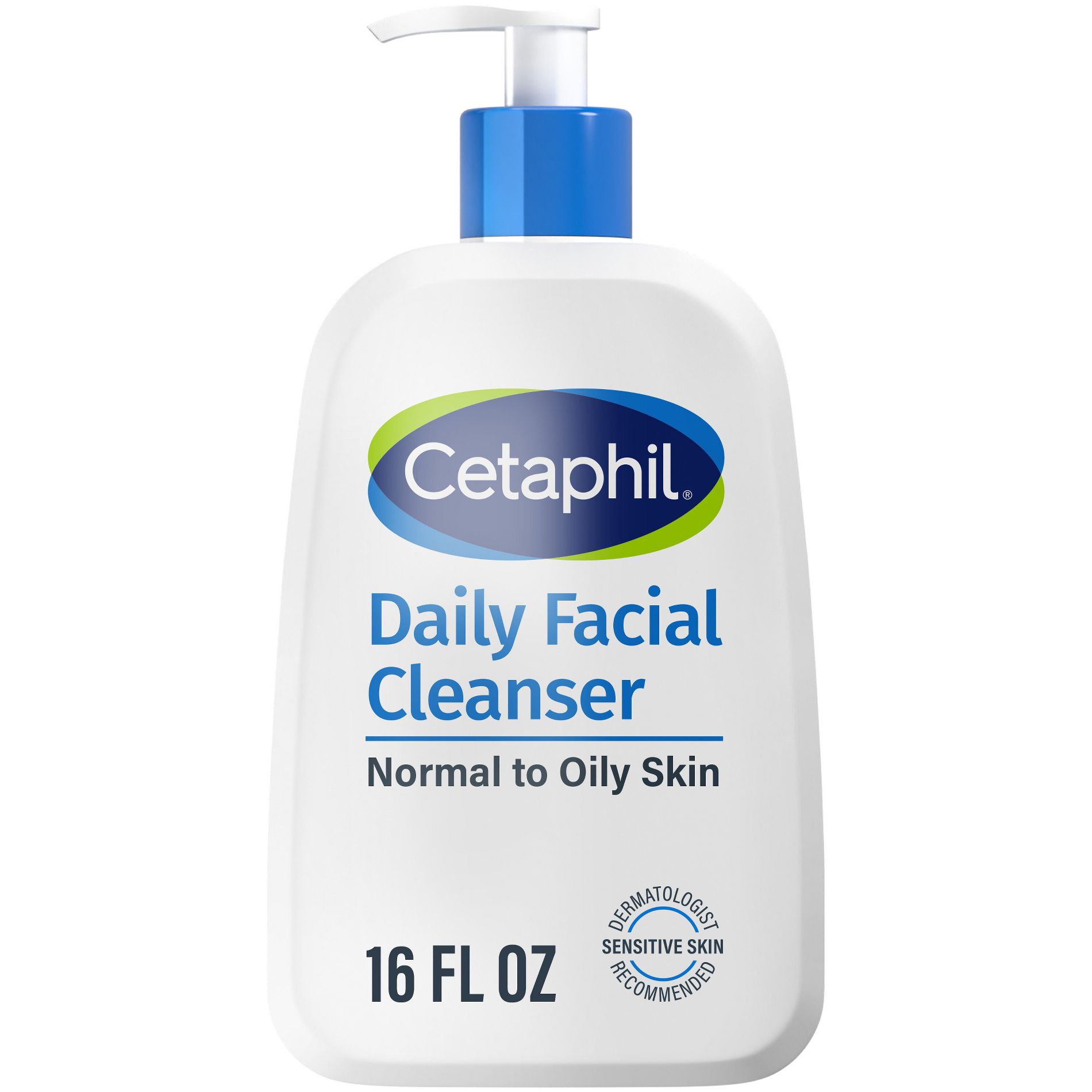 Cetaphil Daily Face Wash Cleanser for Normal to Oily Skin - 16 fl oz: Sulfate-Free, Alcohol-Free, Noncomedogenic, Contains Vitamin B5