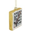 Northlight 3.5" Crossword Puzzle with Pencil Glass Christmas Ornament - 3 of 4