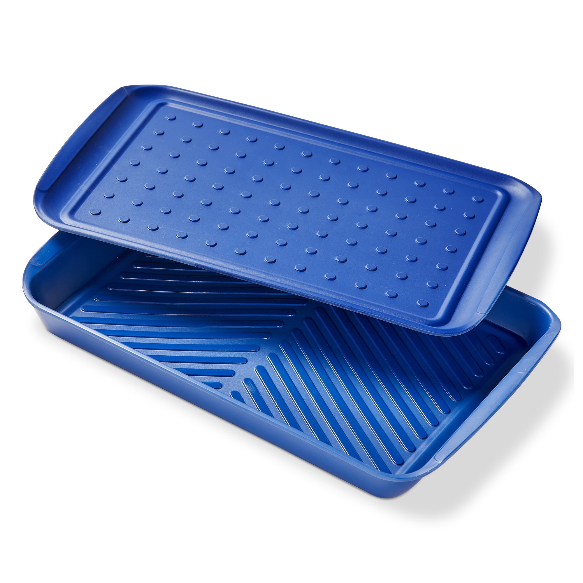 Tag Melmn Grill Marinade & Prep Tray - 17" x 10" Blue Melamine Platter, Dishwasher Safe, Perfect for Everyday Use