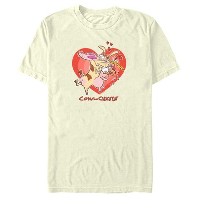 Cartoon Network Mens T-Shirt - Cow Chicken Johnny Bravo Courage