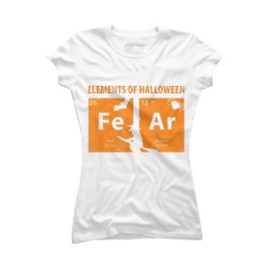 Junior's Design By Humans Elements Of Halloween Tee (FeAr) Periodically By Luckyst T-Shirt - 1 of 3