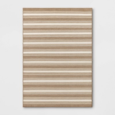 7'x10' Striped Outdoor Area Rug Tan - Threshold™