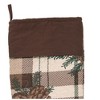 C&F Home 20" Lookout Lodge Plaid Cabin Pinecone & Pine Leaves Hanging Large Christmas Stocking - 2 of 3