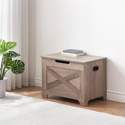 Storage Bench, Storage Chest with 2 Safety Hinges,Liftable top, Shoe Bench Retro Wooden, for Entryway, Bedroom, Living Room