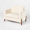 Elroy Oversized Accent Chair Cream Faux Shearling - Threshold™ with Studio McGee: Plush Polyester Upholstery, Plywood Frame - 2 of 4