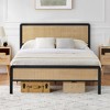 Full Size Metal Bed Frame, Full Size Bed Frame with Rattan Headboard and Footboard, Under Bed Storage - 3 of 4