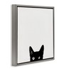 Stupell Industries Black Cat Peeking From Below, 25" x 25" - 3 of 4