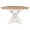 NicBex Round Dining Table Set for 4 Retro Wood Round Extendable Dining Table and 4 Upholstered Chairs for Dining Room - 4 of 4