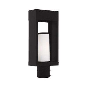 Livex Lighting Bleecker 1 - Light Post Light in  Black - 1 of 4