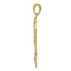 Black Bow Jewelry 14k Yellow Gold Polished and Textured Double Palm Trees Pendant - 2 of 4