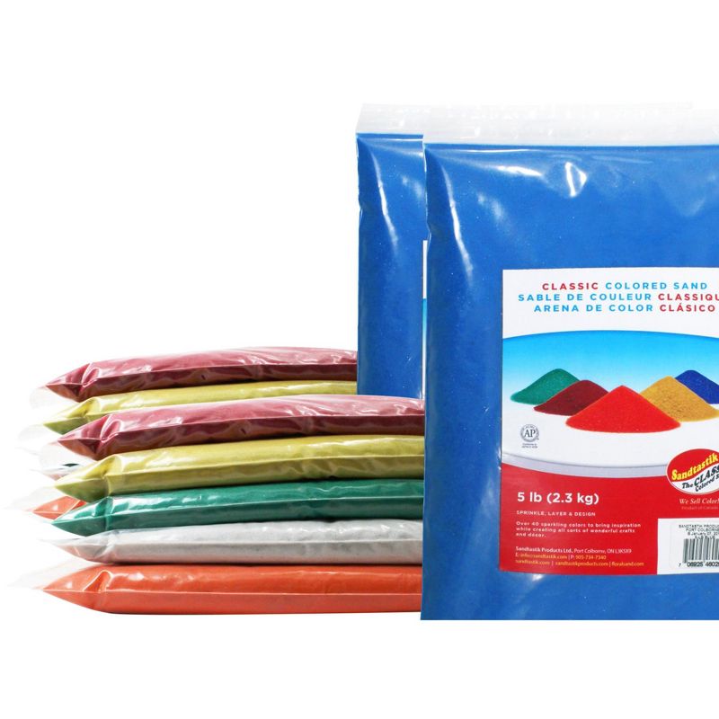 Sandtastik Colored Sand, 5 Pound Bags, Assorted Colors, Set of 6, 2 of 3