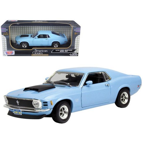 1970 Ford Mustang Boss 429 Light Blue 118 Diecast Model Car By Motormax