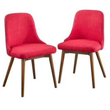 Set of 2 Saville Dining Chairs Red - Buylateral