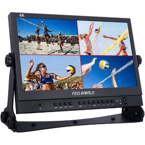 FEELWORLD ATEM156 Quad-Split Monitor 4K 15.6" Director¡¯s Monitor with 4 x HDMI I/O Live Streaming Broadcast Monitor - 1 of 1