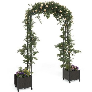 Garden Arch Trellis for Outdoor Climbing Plants, Climbing Plant Trellis Arch,Metal Wedding Arbor for Plants - 1 of 4