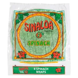 Sinaloa Spinach Hawaii Wraps Tortillas - 12.75oz/8ct