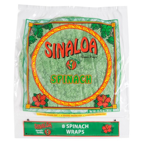 Sinaloa Spinach Hawaii Wraps Tortillas - 12.75oz/8ct - image 1 of 1