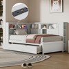 NicBex Wood Twin Size Daybed with Storage Shelves,USB Ports and Trundle for Bedroom,Living Room,Apartment - 2 of 4
