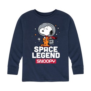 Boys' - Peanuts - Space Traveler Snoopy Long Sleeve Graphic T-Shirt - 1 of 3
