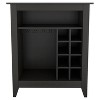 BDELITE Bar Cabinet, One Open Shelf, Six Built-in Wine Rack, One Drawer -32.5*17.7*38.1 Inch, Black - 2 of 4