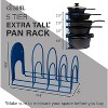 Heavy Duty Pan Organizer - 5-Tier Rack for Cast Iron Skillets, Dutch Oven, Griddles - Durable Steel, No Assembly, Space-Saving - Blue. - 4 of 4