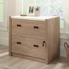 Sauder Dixon City 2 Drawer Lateral File Cabinet Brushed Oak: Lockable, 20" Deep Office Storage, MDF Construction - 2 of 4