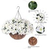 Artificial Outdoor Bougainvillea Flowers with Brown Basket Set of 2 - 2 of 4