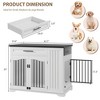 Furniture Style Dog Crate for Large Dogs, 44 Inch Wooden Dog Kennel Furniture with Drawer & Side Storage and Bulit-In Feeding Station - 2 of 4