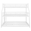 Whisen Metal Twin XL/Full XL/Queen Triple Bunk Bed with Long and Short Ladder and Full-Length Guardrails - 3 of 4