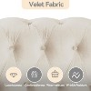 Velvet Chesterfield Chair for Living Room Accent Armhair with Deep Cushion in -Morden Fort - 2 of 4