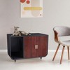 Teamson Pets Wooden Cat Litter Tray Box Washroom Puppy Toilet Large Walnut ST-K100011 - 3 of 4