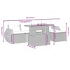 vidaXL Garden Sofa Set Grey PE rattan Large Adjustable Armrests - 4 of 4