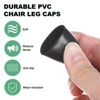 Unique Bargains Non-Slip PVC Chair Leg Caps Floor Protectors for Folding Chairs Black - 2 of 4