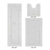 Lux Premium 100% Cotton  Ultra-Soft Tufted Solid Reversible 3 Piece Bath Rug Set, Water-Absorbent, Durable, Machine Washable Bathroom Rug - 2 of 4